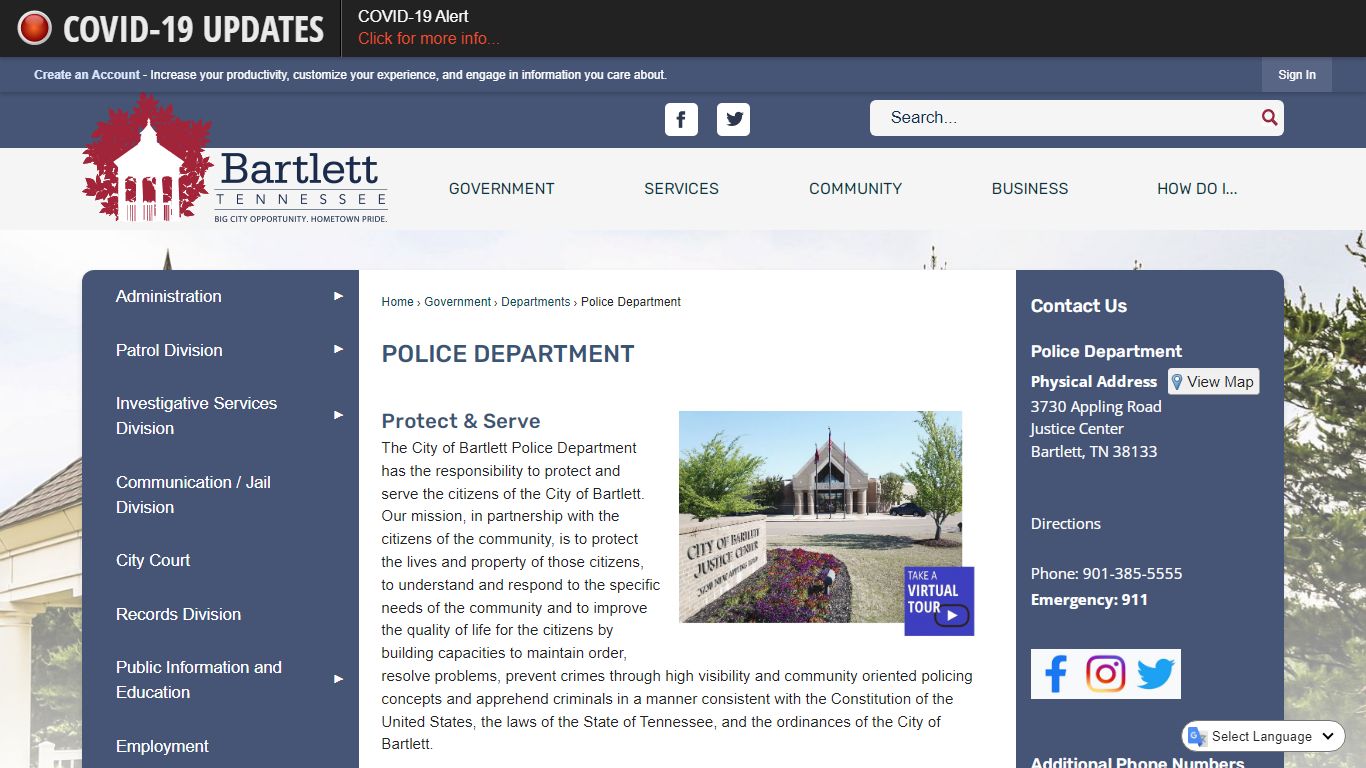 Police Department | Bartlett, TN - Official Website