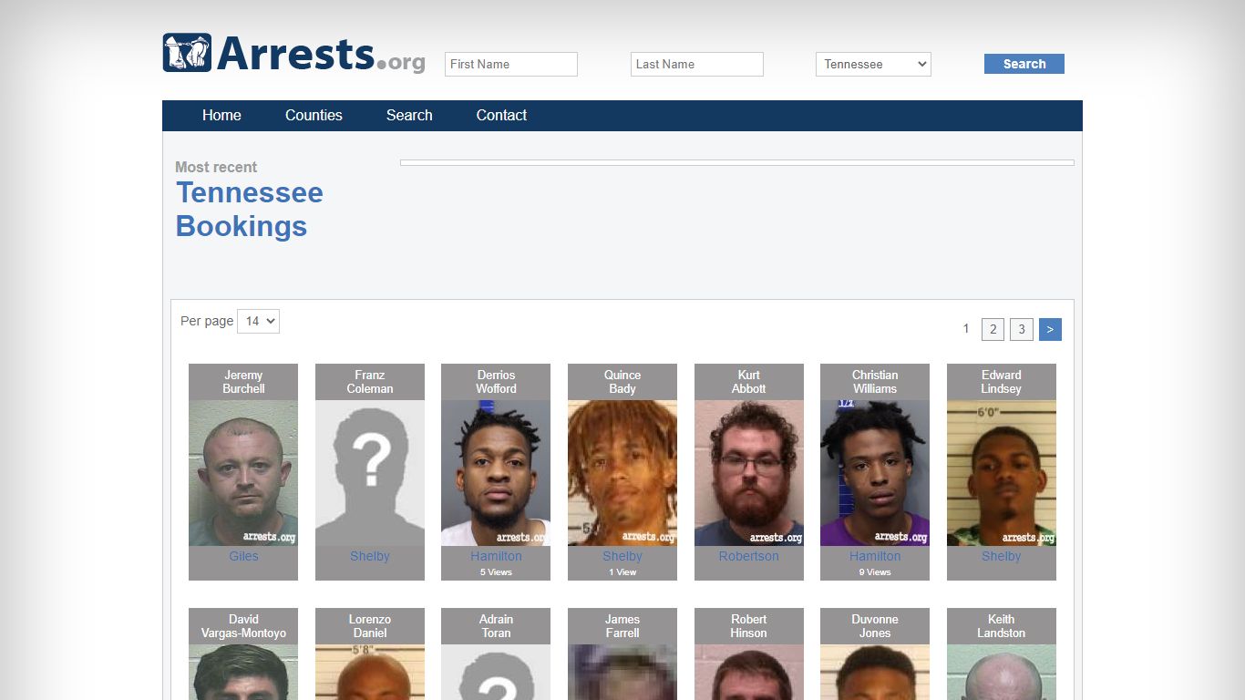 Tennessee Arrests and Inmate Search